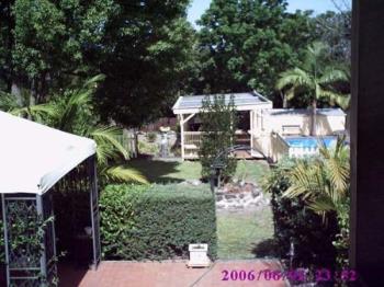 Back garden from verandah. - View of garden.
