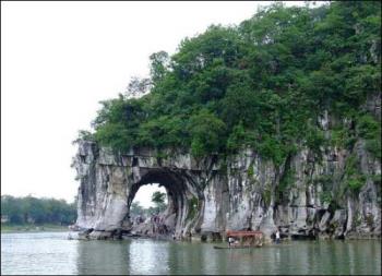 trunk mountain in guilin, china - the famous tourism spot -- trunk mountain in guilin, china