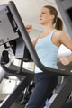 Walking On the Treadmill - Walking on the treadmill, a good way to excercise for both men and women.