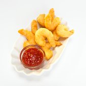 fried shrimp with dip - photo of fried shrimp with dip