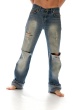 torn jeans - photo of man in torn jeans
