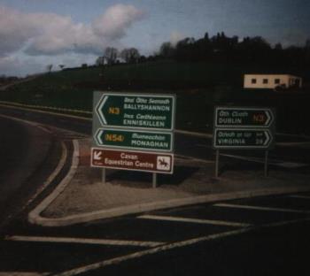 From Virginia,Ireland heading for Virginia USA! - Road sign for Virginia,Ireland,on the road to Dublin for a flight to Virginia USA!