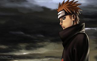 Pein, of the Naruto series. - My current desktop background. It is Pein of the Naruto series, one of my favorite characters. Within the series, he leads an organization called Akatsuki. 