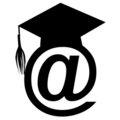 online college - illustration of online college with graduation cap online college - illustration of online college with graduation cap