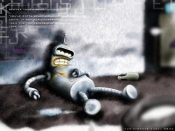 bender from Futurama - bender sober