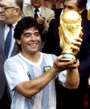 Maradona at his best - Maradona with the world cup