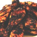 Barbecued chicken -  This is a piece of delicious looking barbecued chicken.