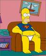 Simpsons - homer sitting on the sofa