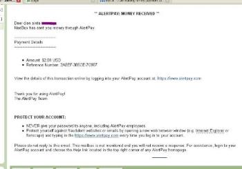 My email from alertpay of neobux - My email from alertpay of payment from neobux