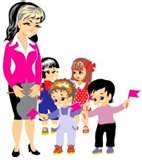 Kids - Funny Cartoon of a soccer mom