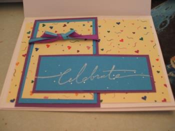 Birthday card I hand stamped - Bright little birthday greeting