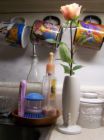 Items by a sink - This is a photo of items by a sink.