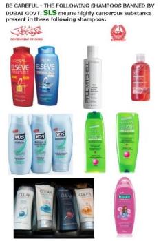 Shampoo - These are the shampoo brand that was affected by SLS causing cancer.