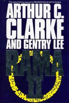 Rama II dust jacket - Rama II is a novel by Gentry Lee and Arthur C. Clarke first published in 1989. It recounts humankind's further interaction with the Ramans, first introduced in Rendezvous with Rama. Written primarily by Gentry Lee, Rama II has a distinctly different writing style than the original, with a more character driven narrative and a closer-to-contemporary mindset, ambience and human relations than the first novel's utopian social assumptions.
Rama II is the first novel of the "new" Rama series, as Rendezvous with Rama is not always counted as part of it. The Rama series comprises two more sequels: The Garden of Rama and Rama Revealed. Rama II dust jacket - Rama II is a novel by Gentry Lee and Arthur C. Clarke first published in 1989. It recounts humankind's further interaction with the Ramans, first introduced in Rendezvous with Rama. Written primarily by Gentry Lee, Rama II has a distinctly different writing style than the original, with a more character driven narrative and a closer-to-contemporary mindset, ambience and human relations than the first novel's utopian social assumptions.
Rama II is the first novel of the "new" Rama series, as Rendezvous with Rama is not always counted as part of it. The Rama series comprises two more sequels: The Garden of Rama and Rama Revealed.