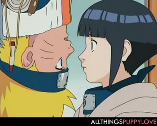 Naruto and Hinata - Naruto&#039;s perpetual determination and refusal to back down has been known to rub onto other characters from time to time. Naruto&#039;s cheering has rekindled spirits of fighters in hopeless situations, most notably Hinata Hyuga, whose admiration for Naruto&#039;s persistence causes her to develop a crush on him.

 - answers.com