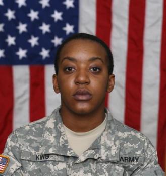 Pvt. Janelle F. King - Pvt. Janelle F. King of Merced, Calif., died Aug. 14 while serving in Baghdad with the Army’s 115th Combat Support Hospital out of Fort Polk, La., the U.S. Department of Defense announced in a press release.

