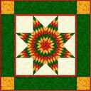 Lone Star Quilt - This is a photo of a Lone Star Quilt. It has the starburst effect that I like. it is a very nice quilt.