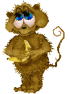 Fuzzy Alien - A fuzzy Alein eating a banana. Fuzzy Alien - A fuzzy Alein eating a banana.