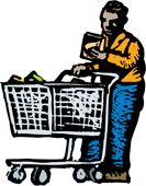 shopping -  Man with groceries 