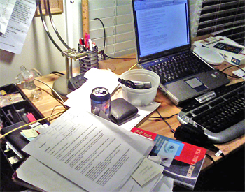 messy desk - desk
