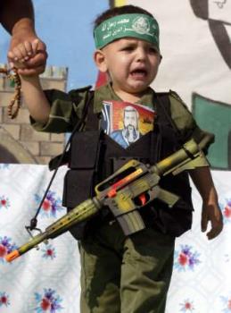 Palestinean child solider - Violence should be condemned by whomever it is done.