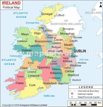 Ireland map - A map of Ireland
