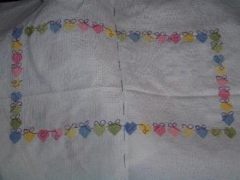 Cross stitch picture that I am making for the new  - I did this by changing the pattern around.