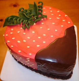 My fave strawberry cake for you.. - Birthday cake for my friend.