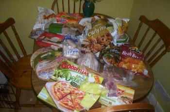 Pic 1 of some of the food I lost, not impressed as - I hate wasting food.