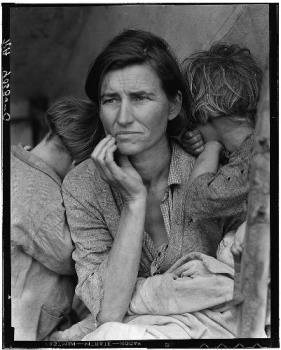 Migrant mother - Dust bowl sufferers in the mid west. 