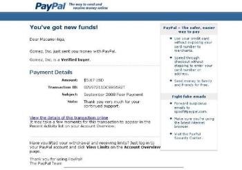 Payment received from Gomez Peer - Here is the payment I have received from Peer Gomez system.