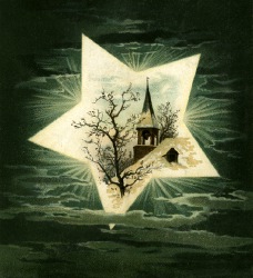  a church star with a green background - a church star with a gren background