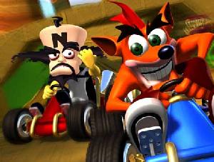 Crash Team Racing - Gameplay is similar to that of Mario Kart; the following are gameplay elements original to CTR. Collecting ten wumpa fruit improves any item used. The game has a special "power slide" move that gives the player a speed boost while turning. It should be noted that in the last Jak and Daxter game from Naughty Dog: Jak X: Combat Racing also has a "power slide" which gives you an extra speedboost.
In the races, boxes contain weapons or other powerups that give the player an advantage. Green and black arrows on the ground (turbo boosters) will give the player a short speed increase. Most of the courses contain obstacles that cause a loss of speed, and must be avoided.
As in Mario Kart, CTR has a battle mode, in which players attack each other in one of several special battle arenas, some of which are unlockable.
Collectible items include trophies, crystals, gems, and relics. A number of secret characters can be activated throughout the course of the game.
- answers.com Crash Team Racing - Gameplay is similar to that of Mario Kart; the following are gameplay elements original to CTR. Collecting ten wumpa fruit improves any item used. The game has a special "power slide" move that gives the player a speed boost while turning. It should be noted that in the last Jak and Daxter game from Naughty Dog: Jak X: Combat Racing also has a "power slide" which gives you an extra speedboost.
In the races, boxes contain weapons or other powerups that give the player an advantage. Green and black arrows on the ground (turbo boosters) will give the player a short speed increase. Most of the courses contain obstacles that cause a loss of speed, and must be avoided.
As in Mario Kart, CTR has a battle mode, in which players attack each other in one of several special battle arenas, some of which are unlockable.
Collectible items include trophies, crystals, gems, and relics. A number of secret characters can be activated throughout the course of the game.
- answers.com