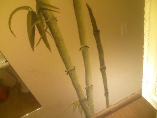 bamboo mural - bathroom mural