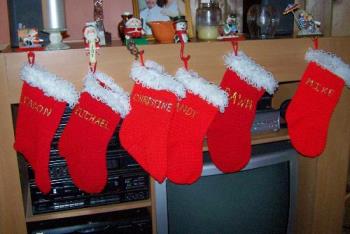 Stockings without the mantle - No mantle, but plenty of stockings!