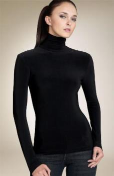 Winter Clothes. - Black is the best color to wear in winter. A good high neck sweater in black as shown in the picture feels comfortable and looks good as well.