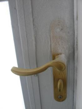 Icy Door Handle - Taken not too long ago and it&#039;s all iced up and frozen shut tight.