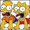 Bart and Lisa - Two badly brought up children in a dysfunctional family