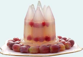 Champagne jelly - Champagne jelly with grapes