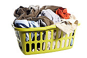 laundry basket - photo of Laundry basket with clothes
