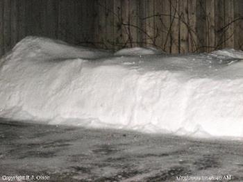 Snow Depth - Almost 3 feet on the ground from the snowblower in most areas now. Snow Depth - Almost 3 feet on the ground from the snowblower in most areas now.