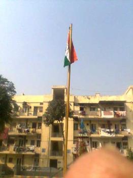 India&#039;s National Flag - National Flag was hoisted in our apartments today. 