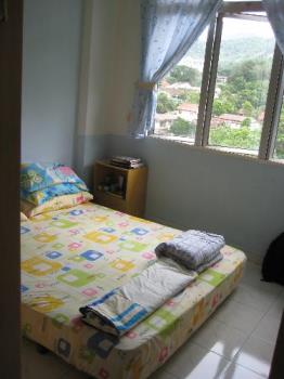 My comfortable bedroom - This is my comfortable bedroom - a room with a view. Floor is mopped everyday, things taken out is put back where they are, pillows and blanket is folded and placed neatly after using.