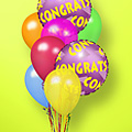 congrats - balloons and flowers