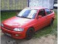 1989 ford escort - this is a red 1989 ford escort
