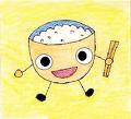 eating rice - rice is healthy food. I love rice very much.