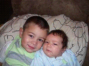 Jorden and Alejandro - Jorden is 3 1/2 and Alejandro is 16 months now. This picture was when they were a little younger. 