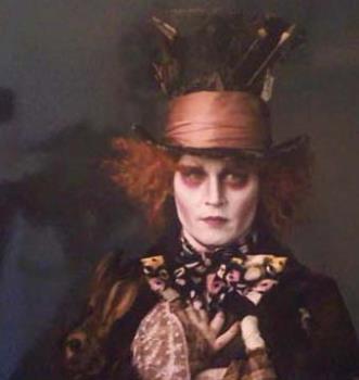 Mad Hatter promotional photo - Johnny Depp to play the Mad Hatter in Tim Burton&#039;s adaptation of Alice in Wonderland.