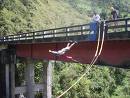 bungee jumping off a bridge - Bungee jumping is fun, but adventurous. Those brave people can do it. 