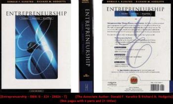 Entrepreneurship - "ENTREPRENEURSHIP" - theory, process, practice (ISBN 0 - 324 -25826 - 7) 
